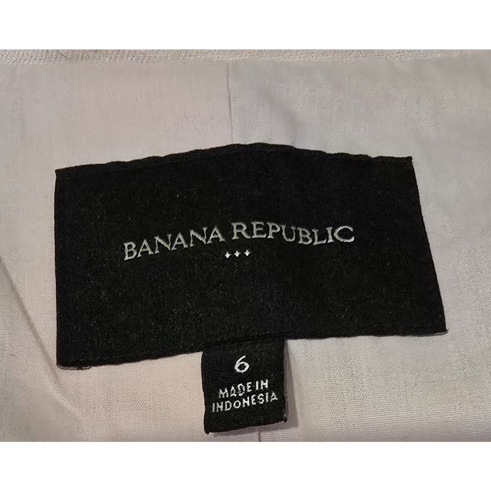 Banana Republic Blush Pink Linen Blend Tailored Blazer Preppy Womens Size 6 - Picture 7 of 8